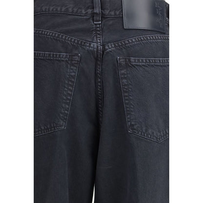 Haikure Black Cotton Straight-Leg Jeans