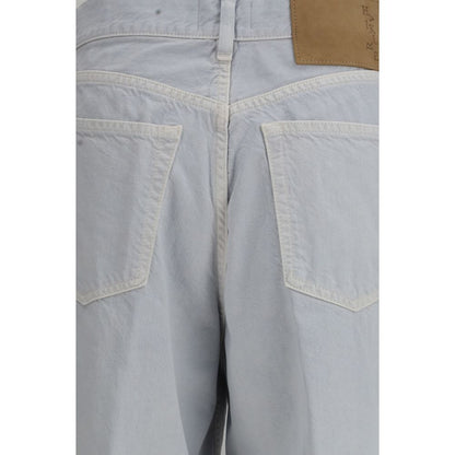 Haikure Blue Cotton Straight-Leg Jeans