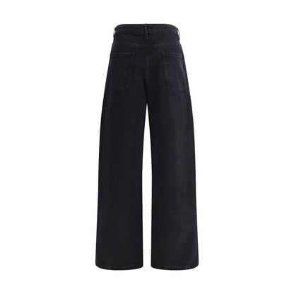 Rohe Black Cotton Relaxed Fit Jeans