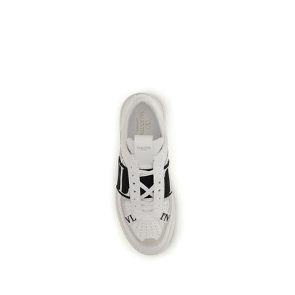 Valentino Garavani White Calf Leather Bos Taurus Low Top Sneakers