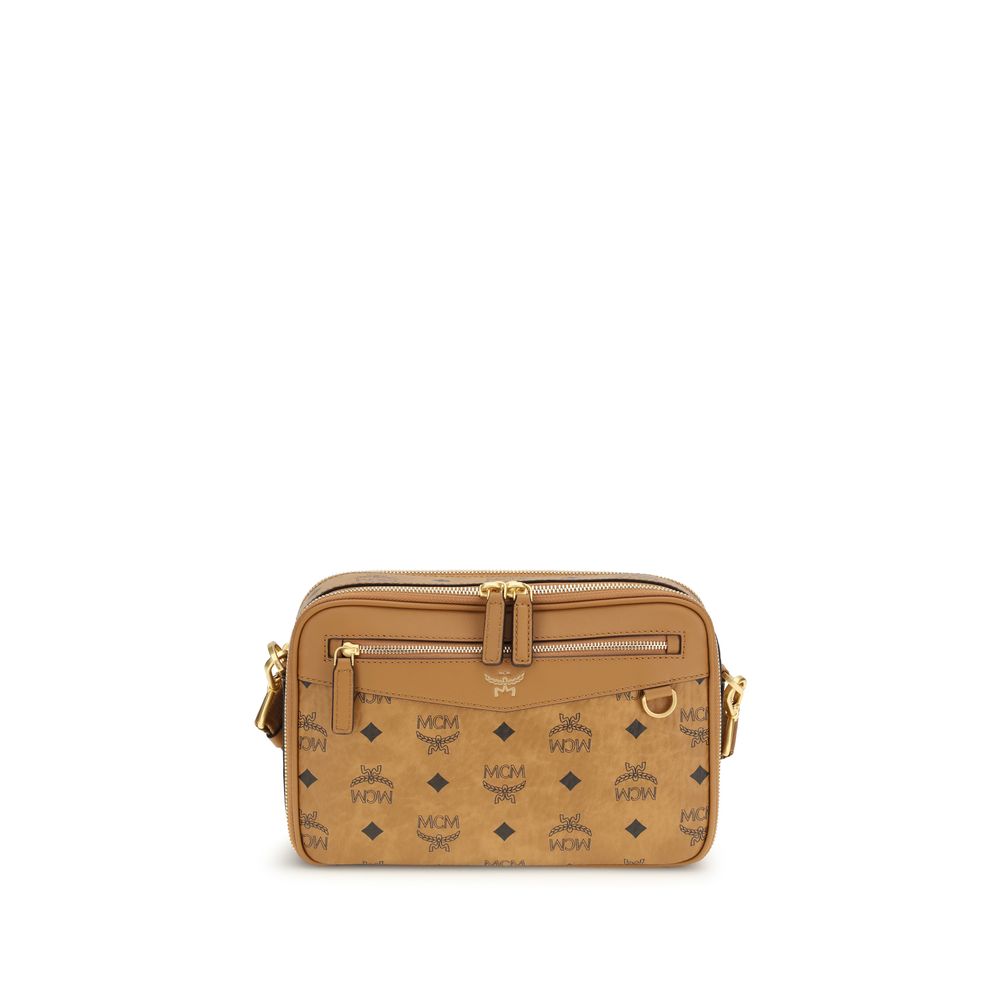 MCM Beige Polyethylene Shoulder Bag