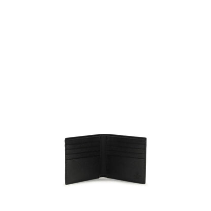 Valentino Garavani Black Calf Leather Bos Taurus Wallet