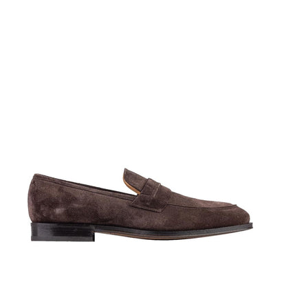 Salvatore Ferragamo Brown Leather Slip-On Loafers