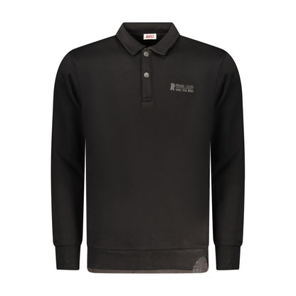 Rifle Nero Cotton Men Polo Shirt