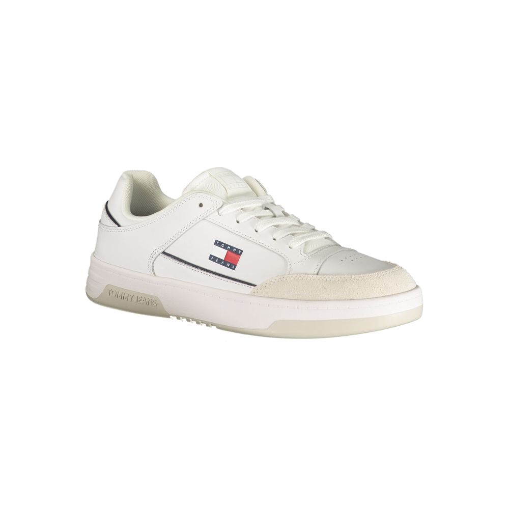 Tommy Hilfiger White Polyurethane Men Sneaker