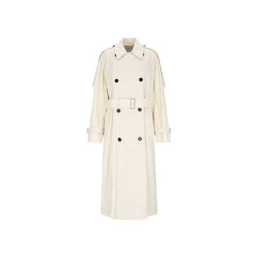 Burberry White Cotton Coat