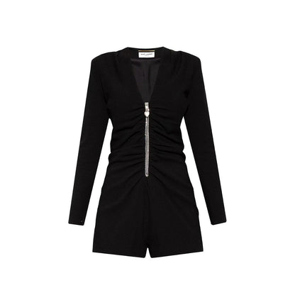 Saint Laurent Black Acetate Jumpsuit