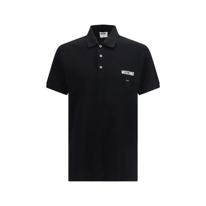Moschino Black Cotton Polo Shirt