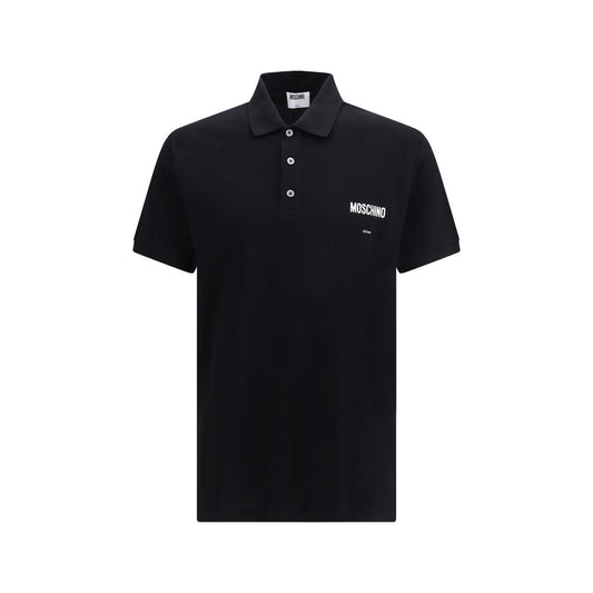 Moschino Black Cotton Polo Shirt