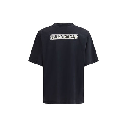 Balenciaga Black Cotton T-Shirt