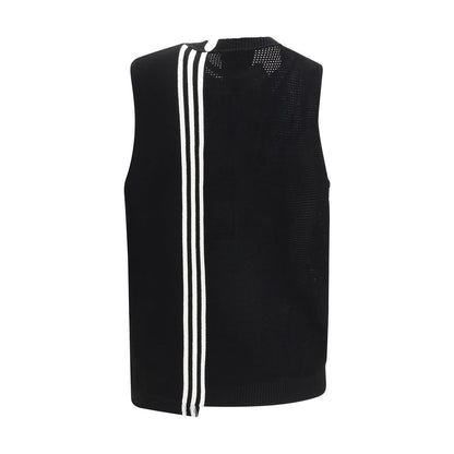 Y-3 Black Cotton Sleeveles Sweater
