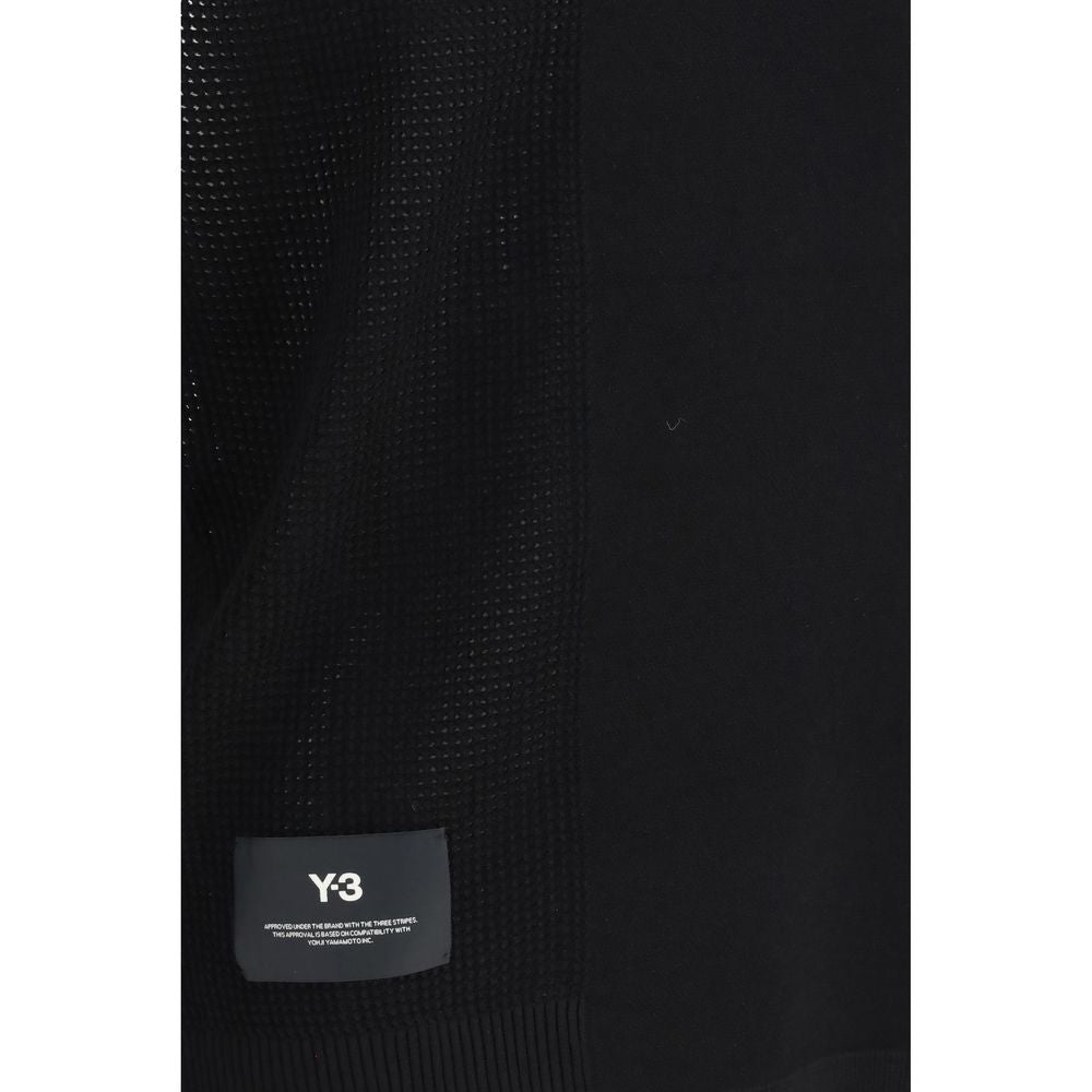 Y-3 Black Cotton Sleeveles Sweater