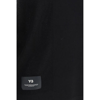Y-3 Black Cotton Sleeveles Sweater
