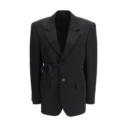 Balenciaga Black Wool Jackets And Coat