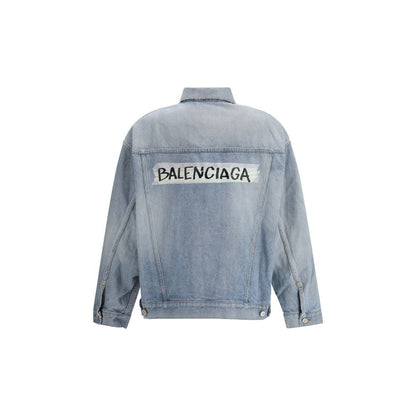 Balenciaga Blue Cotton Denim Jacket