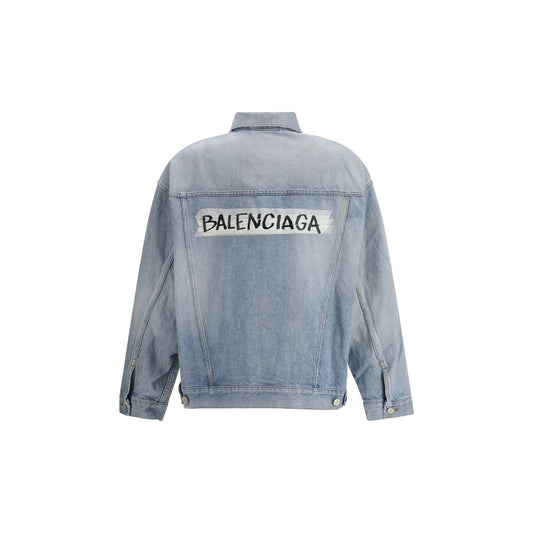 Balenciaga Blue Cotton Denim Jacket