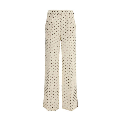 P.A.R.O.S.H. Beige Silk Casual Pants