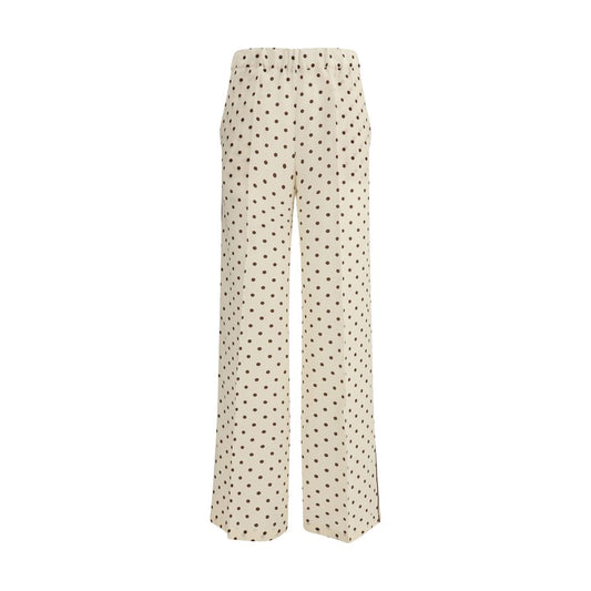 P.A.R.O.S.H. Beige Silk Casual Pants