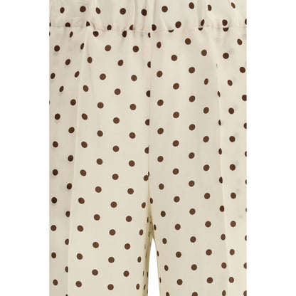 P.A.R.O.S.H. Beige Silk Casual Pants