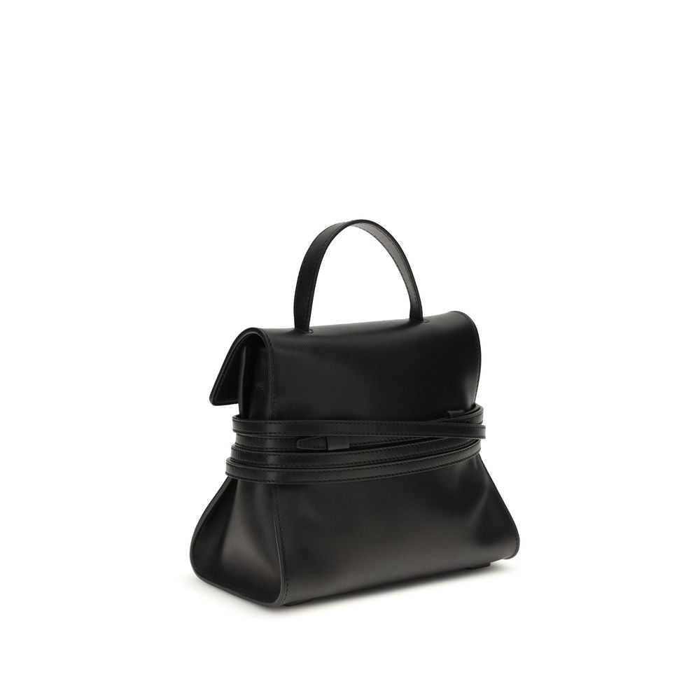 Moschino Black Calf Leather Bos Taurus Handbag