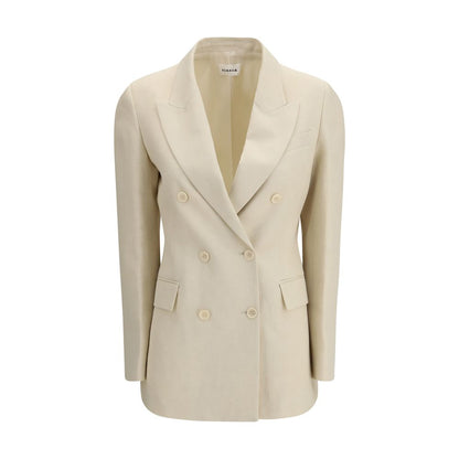 P.A.R.O.S.H. Beige Cotton Blazer
