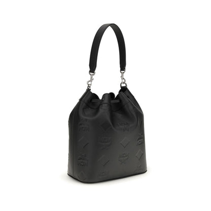 MCM Black Calf Leather Bos Taurus Backet Bag