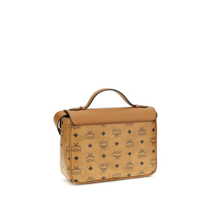 MCM Beige Fabric Shoulder Bag
