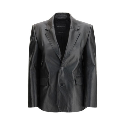 Balenciaga Black Leather Jacket