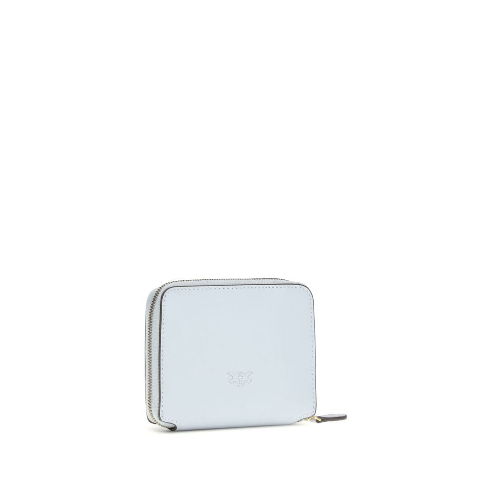 PINKO Blue Calf Leather Bos Taurus Wallet