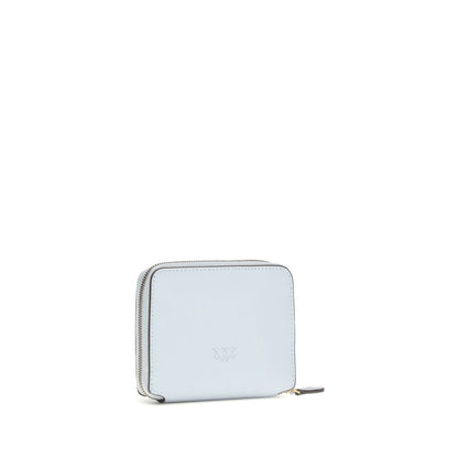 PINKO Blue Calf Leather Bos Taurus Wallet