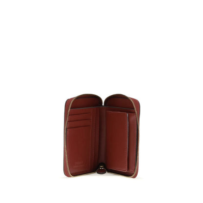 PINKO Bordeaux Calf Leather Bos Taurus Wallet