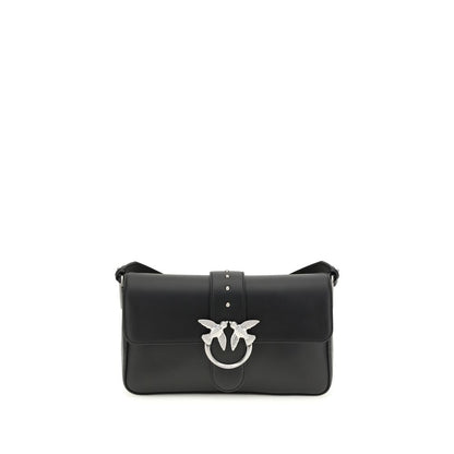 PINKO Black Leather Shoulder Bag