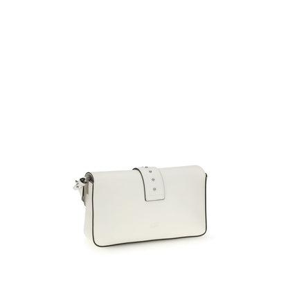 PINKO White Leather Shoulder Bag