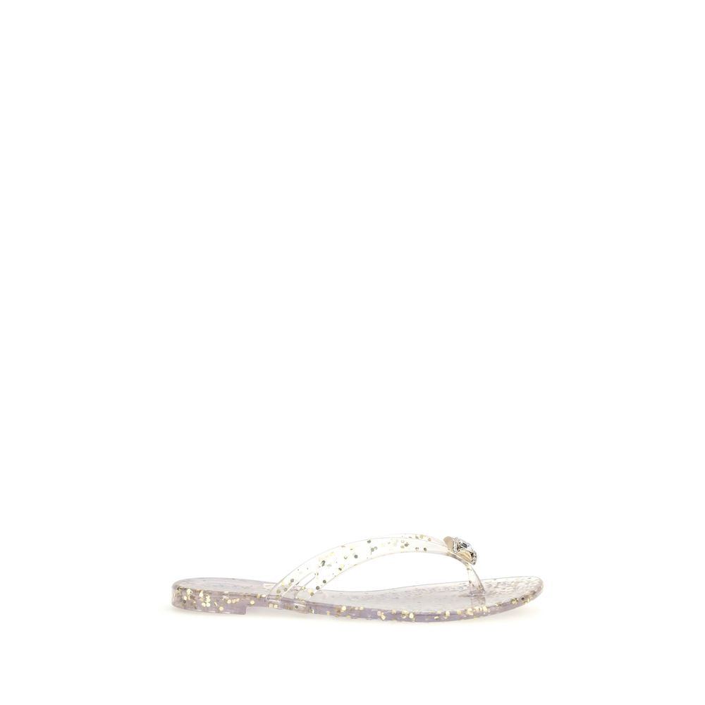 Casadei Gold Polyurethane Sandals