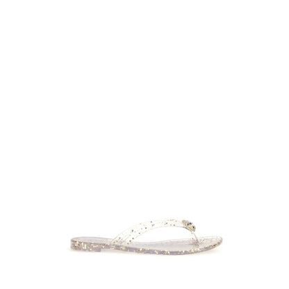 Casadei Gold Polyurethane Sandals