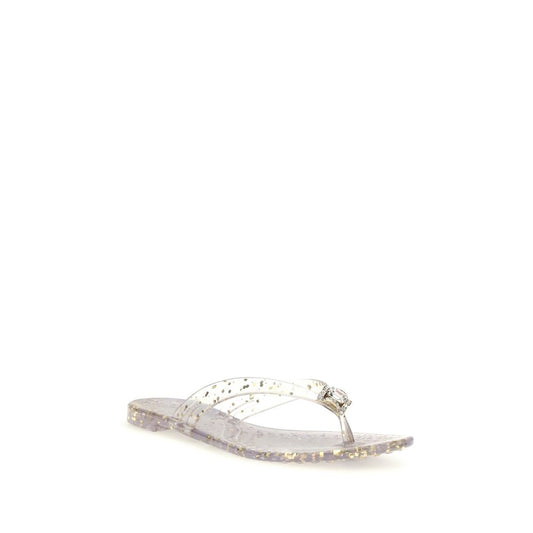 Casadei Gold Polyurethane Sandals