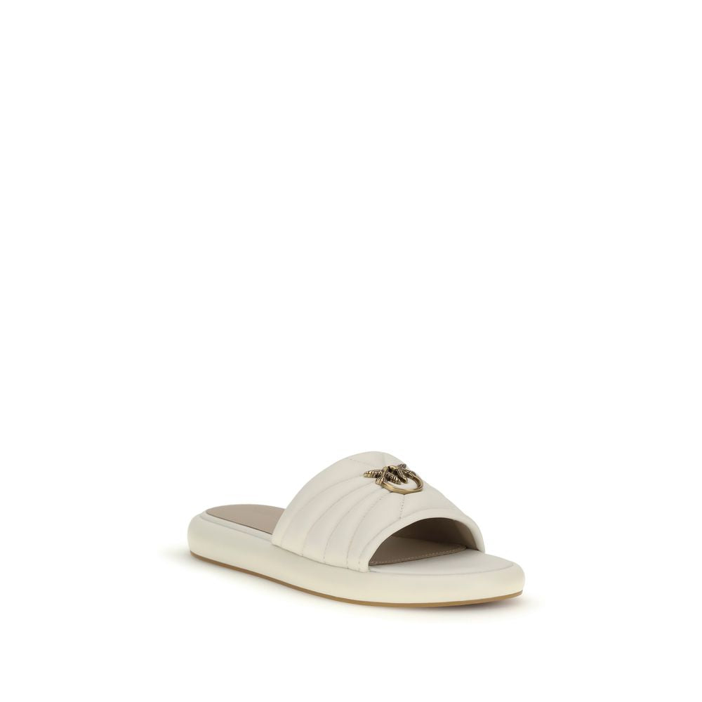 PINKO Beige Calf Leather Bos Taurus Sandals