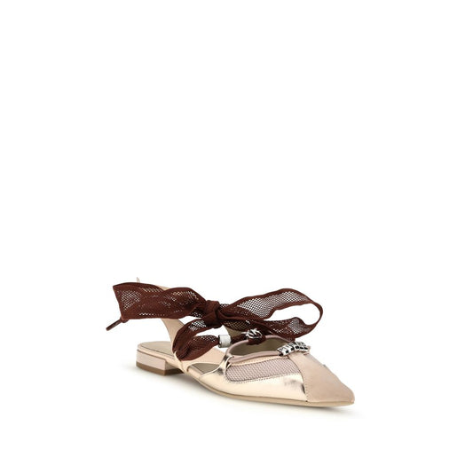 PINKO Multicolor Calf Leather Bos Taurus Ballet Flats