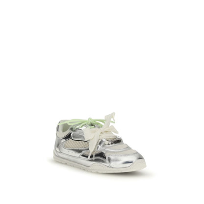 PINKO Silver Polyamide Athletic Sneakers