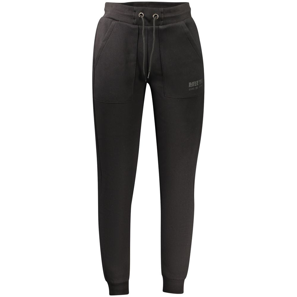 Rifle Black Cotton Men's Track Pant