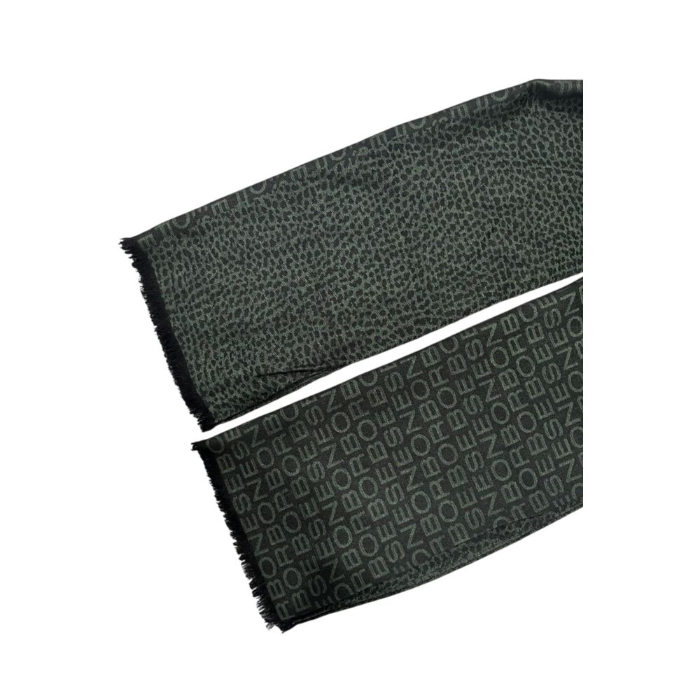 Borbonese Green Wool Unisex Scarf