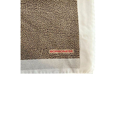 Borbonese White Silk Women Scarf