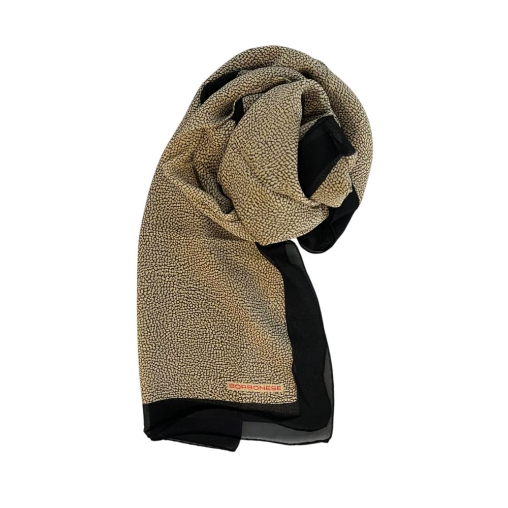 Borbonese Black Silk Women Scarf