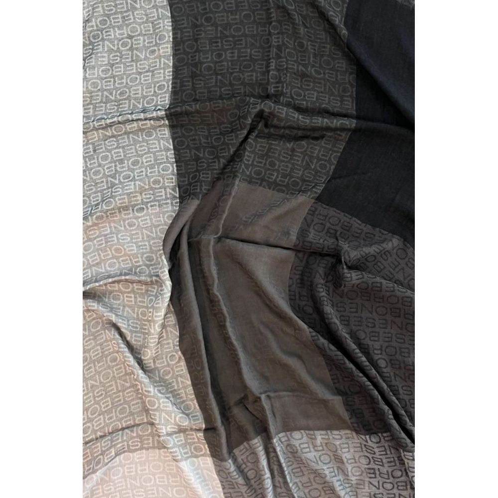 Borbonese Multicolor Modal Women Scarf with Micro Fringe from Italy