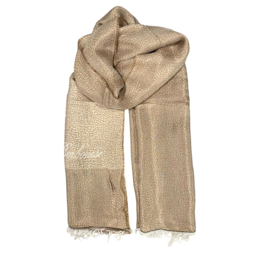 Borbonese Beige Viscose Women Scarf