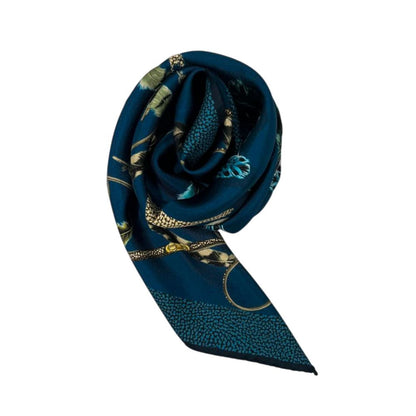 Borbonese Blue Silk Women Scarf