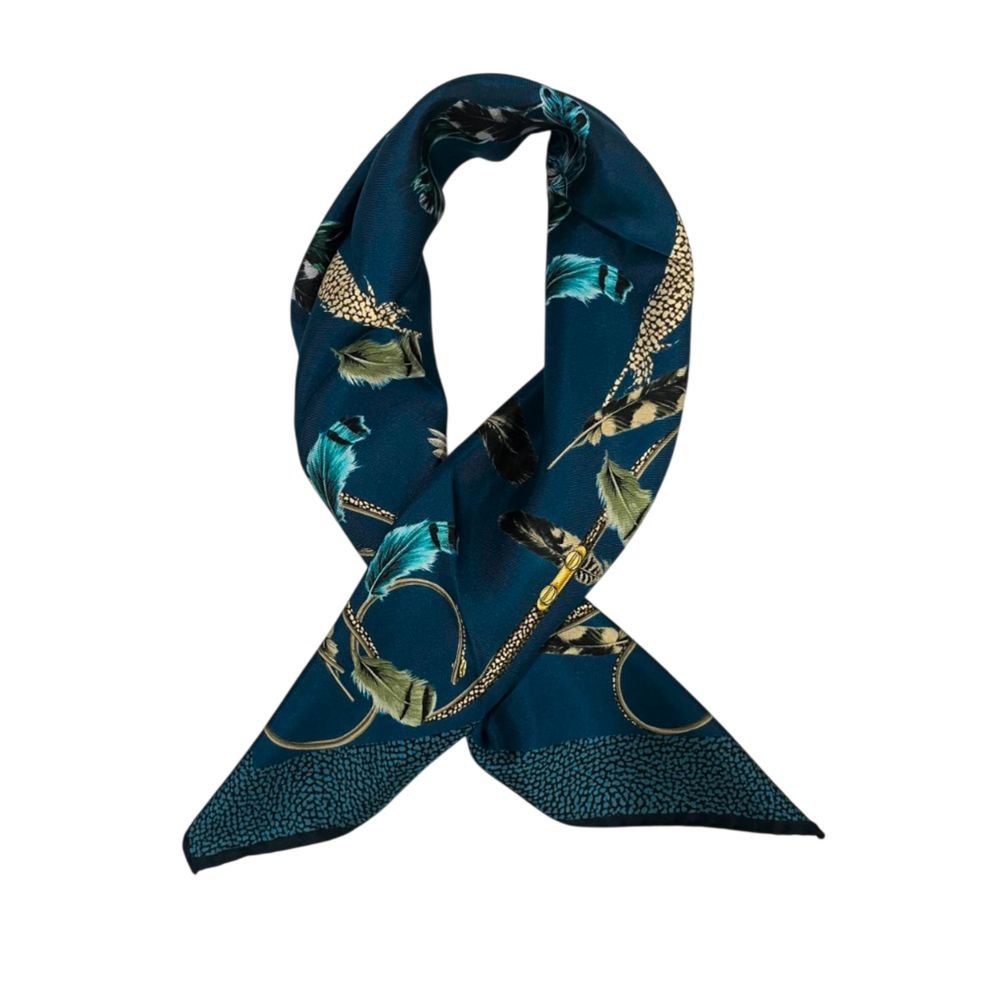Borbonese Blue Silk Women Scarf