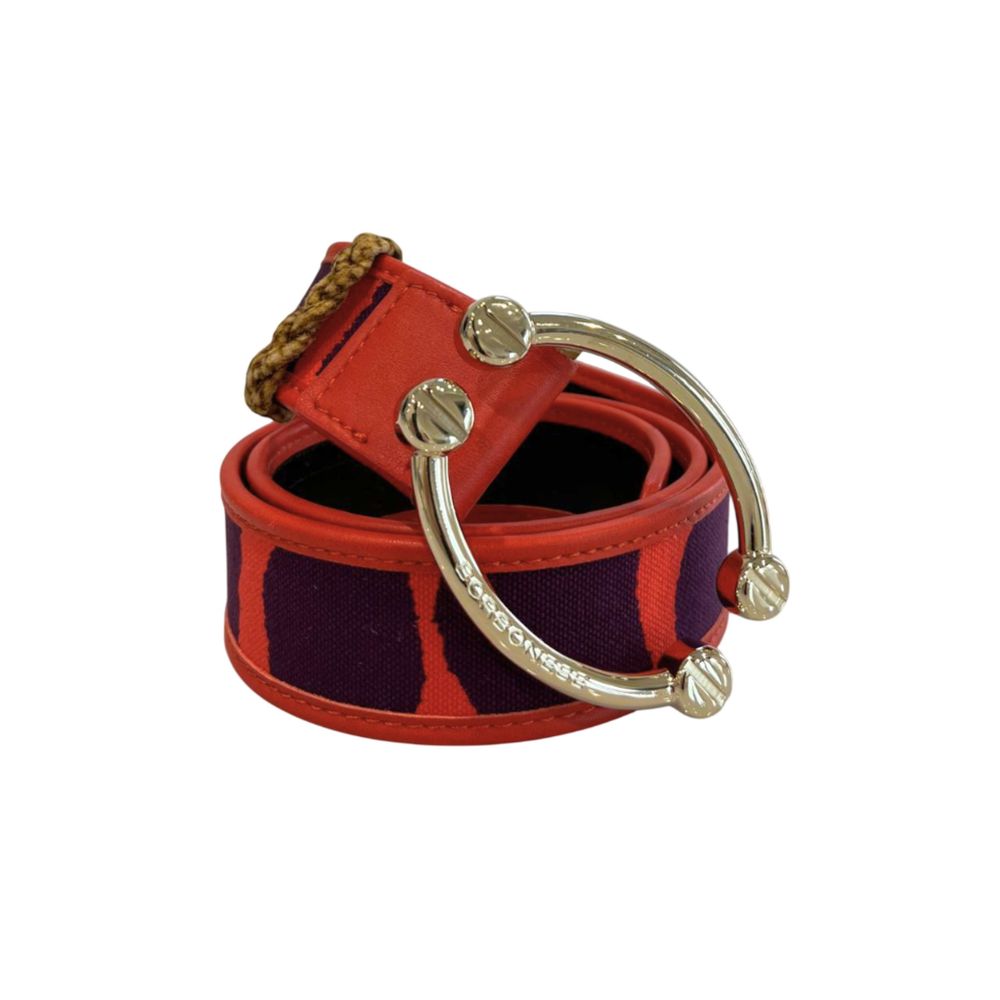 Borbonese Orange Leather Women Belt