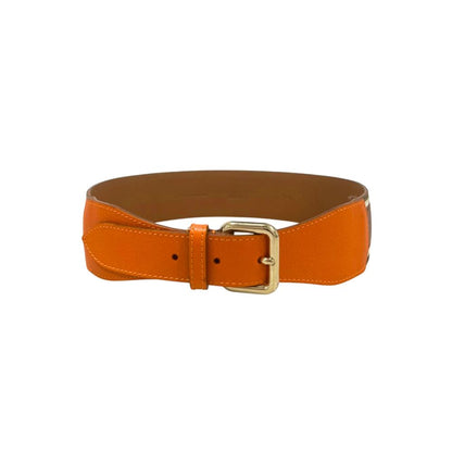 Borbonese Orange Leather Women Belt