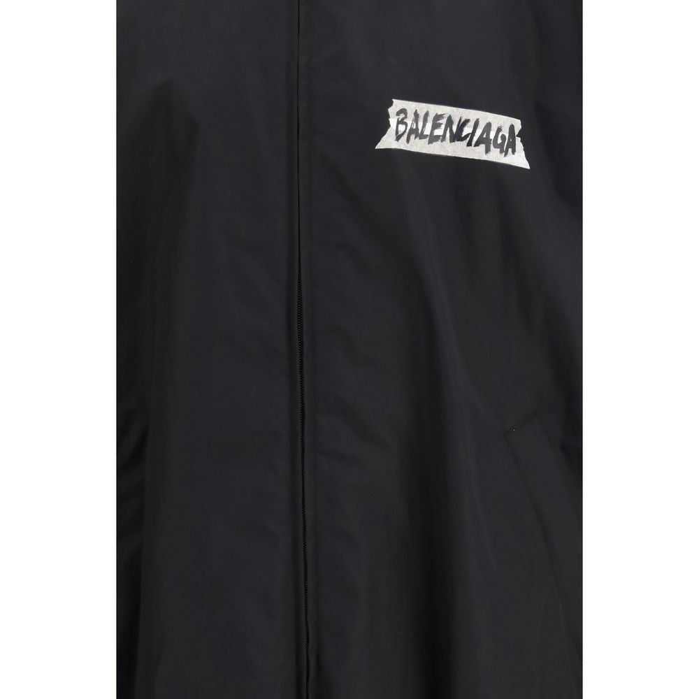 Balenciaga Black Cotton Shell Jacket